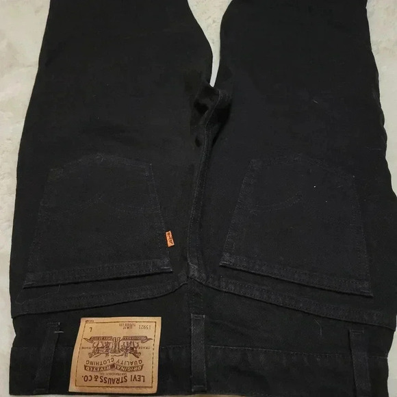 Vintage Levi’s 921 15921 Orange Tab Tapered Fit Black Mom Jeans Made USA Size 6 - Picture 9 of 9